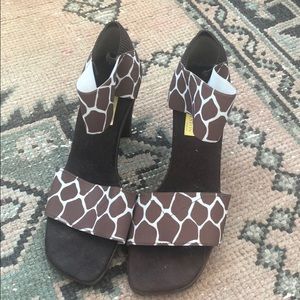 Charleston Shoe company zebra heel